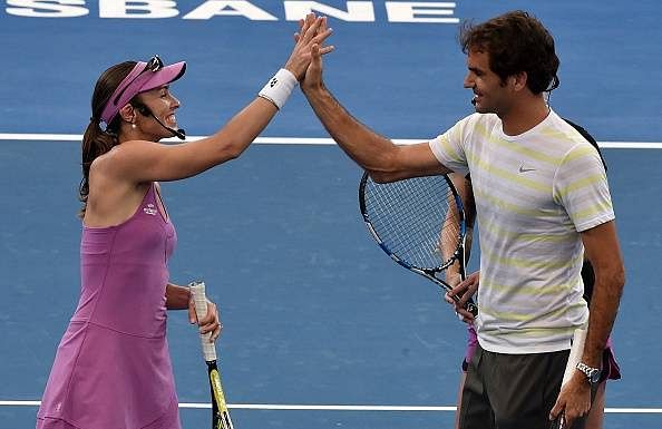Roger Federer Martina Hingis australian open 2016 