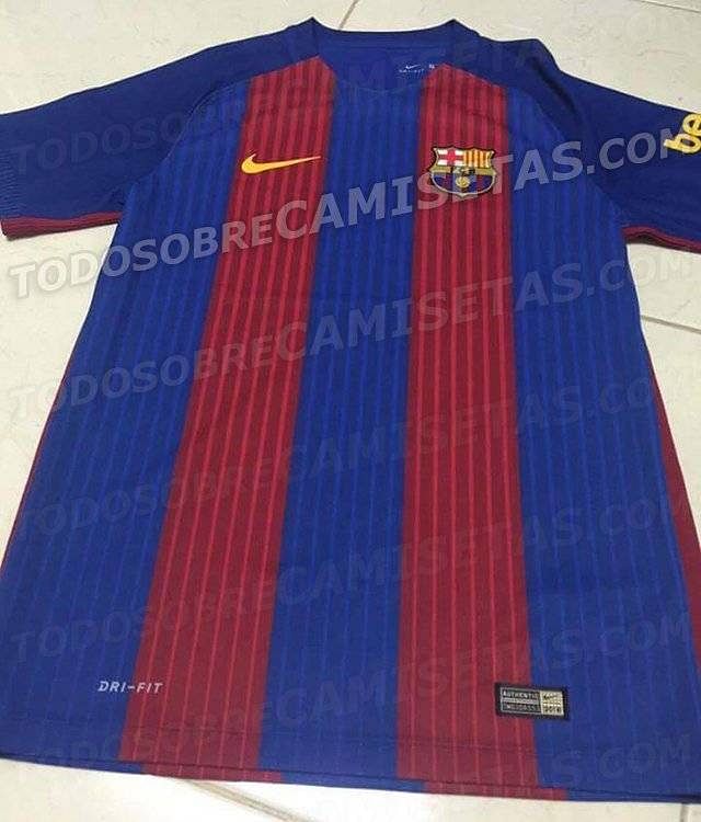 Leaked photo of Barcelona jersey for 2016/17 season