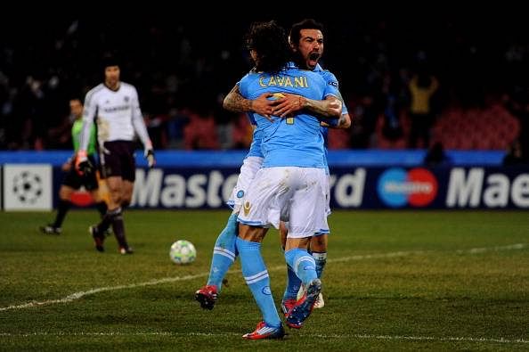 cavani and lavezzi at napoli