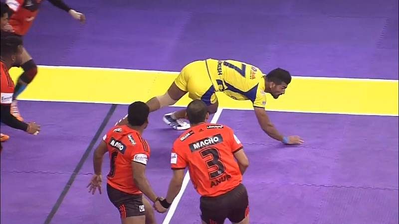 Telugu Titans U Mumba Pro Kabaddi Sukesh Hegde