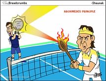 Andy Murray and Rafa Nadal feel the burn!