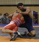 Gaurav Sharma wins bronze in the 59kg Greco-Roman model at the Asian Championships