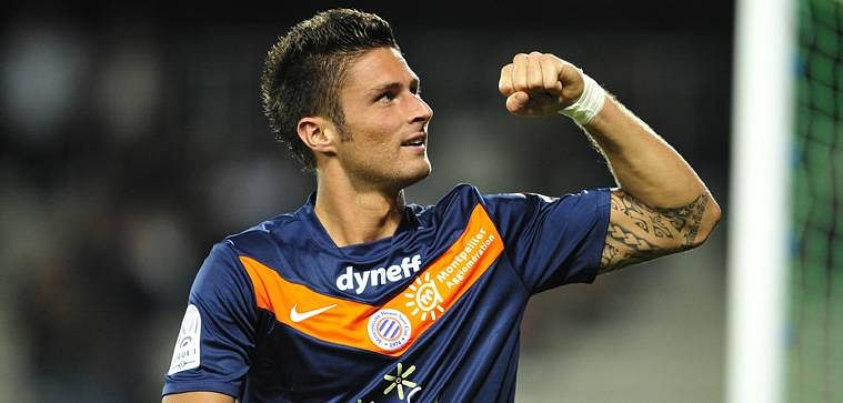 Giroud fired Montpellier to the Ligue 1 title in 2011-2012