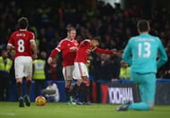 Lingard celebrates after scoring against Chelsea
