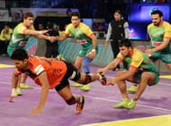 Sandeep Patna Pirates perfect ankle hold Rishank Devadiga of U Mumba Star Sports Pro Kabaddi season 3 Patna