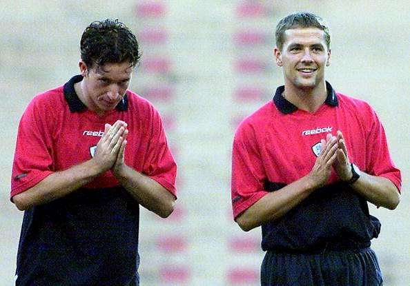 Michael Owen and Robbie Fowler