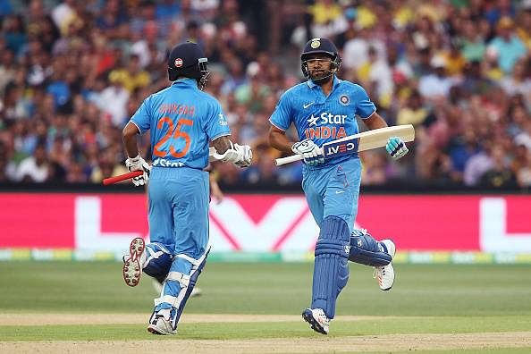Rohit Sharma and Shikhar Dhawan will look to lay the foundation for a big total