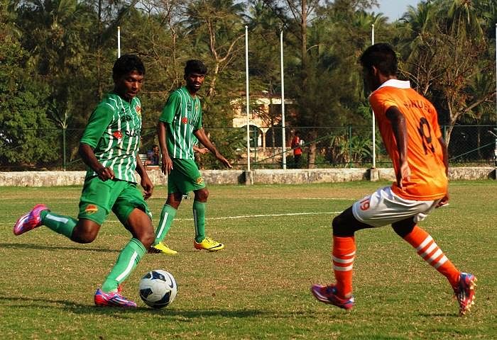 The Salgaocar side during an U19 I-League game