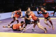 Fazel Atrachali Rakesh Kumar Bhupender Singh Jeeva Kumar Mahesh Goud U Mumba Bengal Warriors