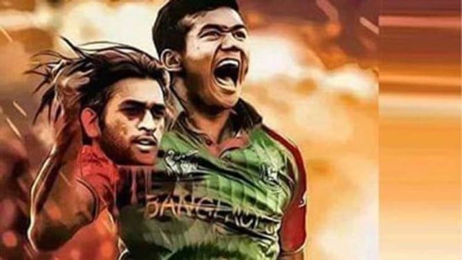 Indian fan accused by Bangladeshi media of being original creator of Taskin-Dhoni morphed image