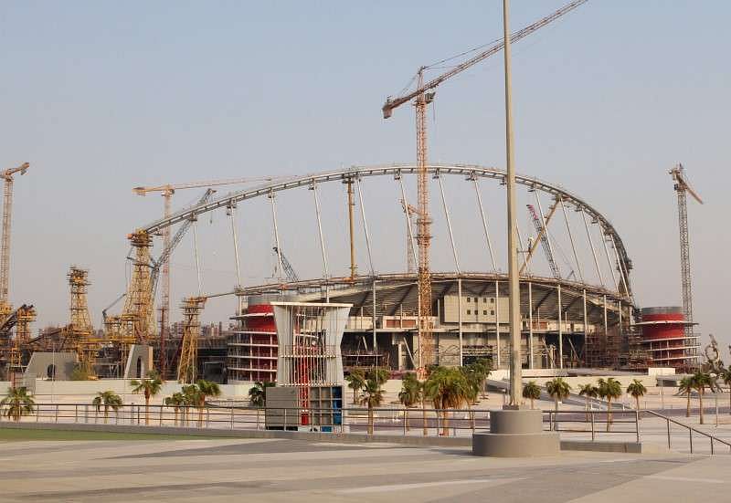 Construction work goes on at the Khalifa International Stadium in Doha, Qatar September 16, 2015. REUTERS/Naseem Zeitoon/Files
