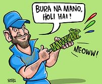 Comic: Indian Cricket Team celebrates Holi