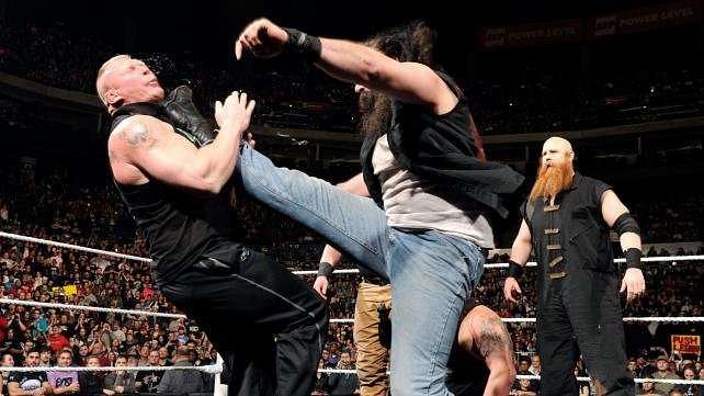 WWE News: Photos and videos of Brock Lesnar's handicap match