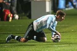 Messi and Aguero risk injury on shocking pitch for Argentina