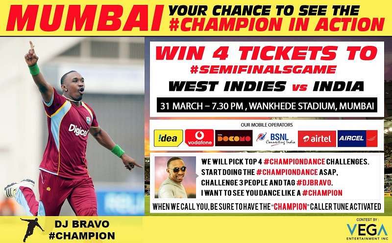 India Vs West Indies Semi Final Tickets T20 WC 2016, Here is your