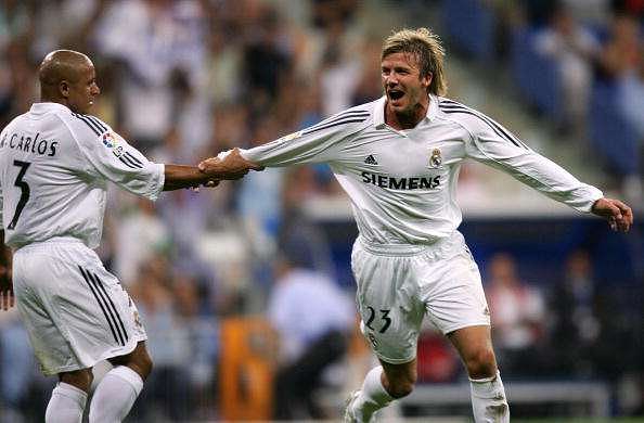 David Beckham Roberto Carlos