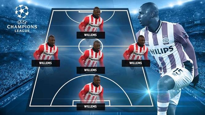 PSV's Jetro Willems names himself in all 5 positions in CL dream team