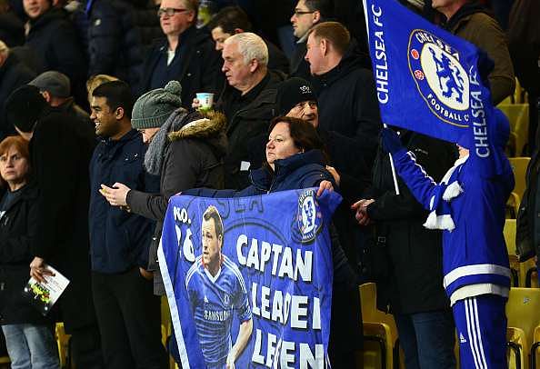 Chelsea fans John Terry banner