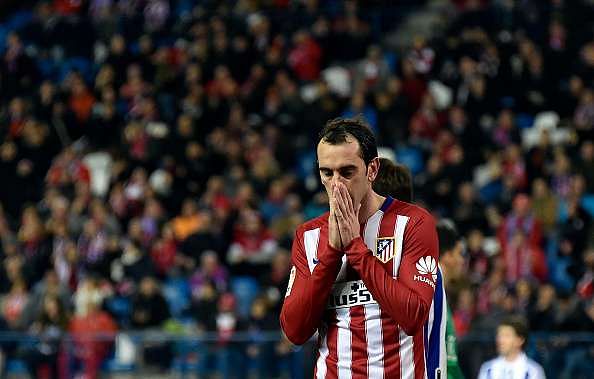 Diego Godin trains with Atletico Madrid, ready for Valencia