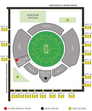 Feroz Shah Kotla Stadium Delhi Stadium: Map