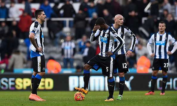 Newcastle players dejected