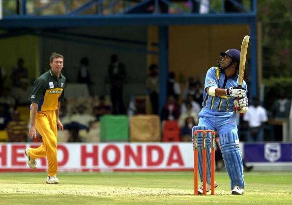 Sachin not only thrashed McGrath with the bat but also hurled words at him.