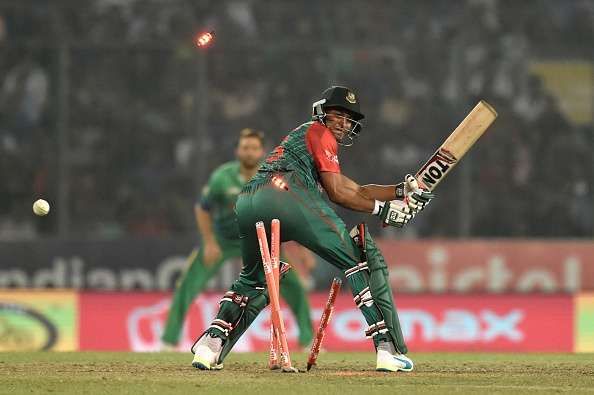 Asia Cup 2016: Shakib Al Hasan reprimanded for breaking the stumps