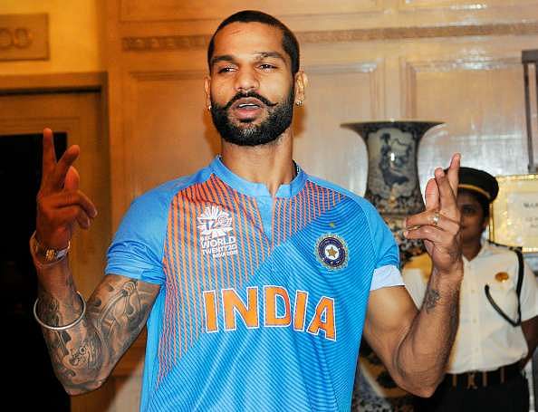 Shikhar Dhawan | 42 | Indian Cricket Jersey | Essential T-Shirt