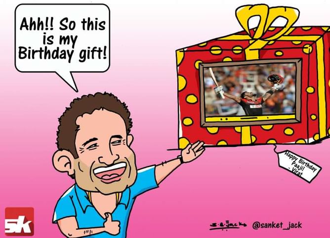 Comic: Virat Kohli's birthday gift to Sachin Tendulkar!