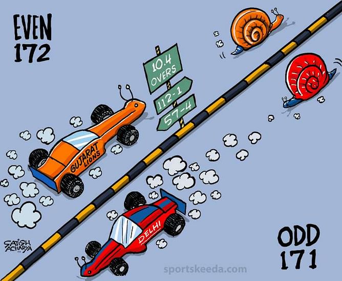 Comic: Delhi Daredevils and Gujarat Lions go in opposite directions