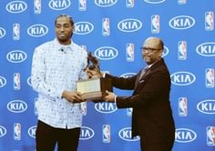 Spurs forward Kawhi Leonard wins KIA NBA Defensive Player of the Year for second year running