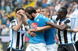 Napoli striker Gonzalo Higuain banned for four matches following altercation with referee