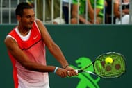 Nick Kyrgios in action at the Miami Open