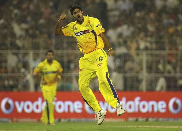 Manpreet Gony in action for Chennai Super Kings.