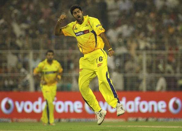 Manpreet Gony in action for Chennai Super Kings.