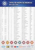 IPL 2016 Schedule, Time Table: Download PDF & Image of IPL 9 Matches