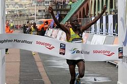 Kenya's Dominic Kimwetich Kangor wins the Riga Marathon with new record