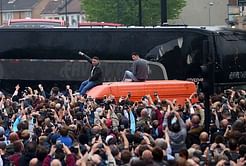 Footage from inside Manchester United's bus during fan attack