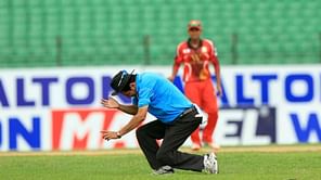 Umpire Nadir Shah struck on the head during Dhaka Premier League match