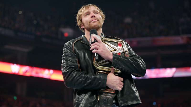 Dean Ambrose Celebrates His Wwe World Heavyweight Championship Victory