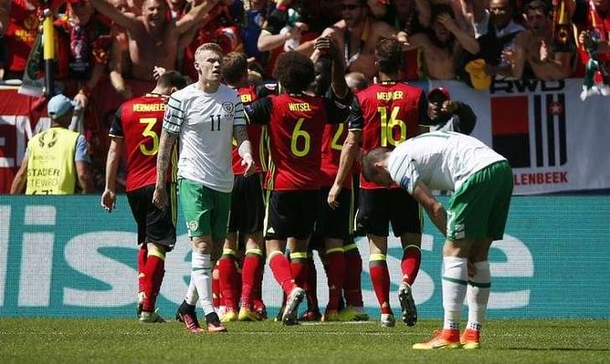 Lukaku scores twice as Belgium batter Ireland