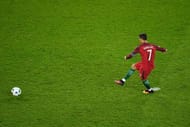 Ronaldos penalty hits the post v Austria, Euro 2016