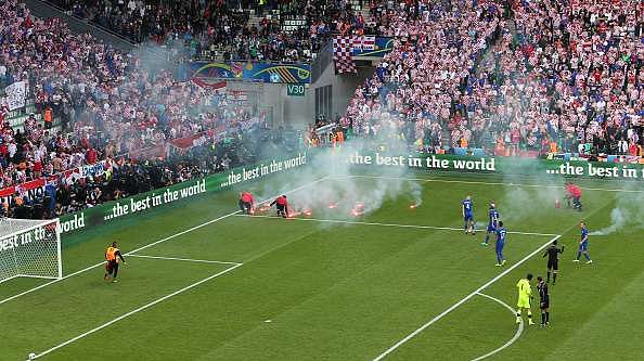 Euro 2016: Why did Croatian fans throw flares onto the pitch against the Czech Republic?