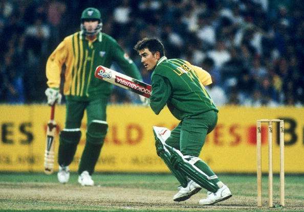 Langer in action during a match against England