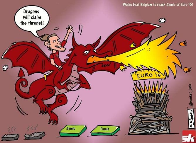 Comic: Wales reach semis of Euro 2016!