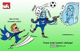 Comic: France crash Iceland's challenge!