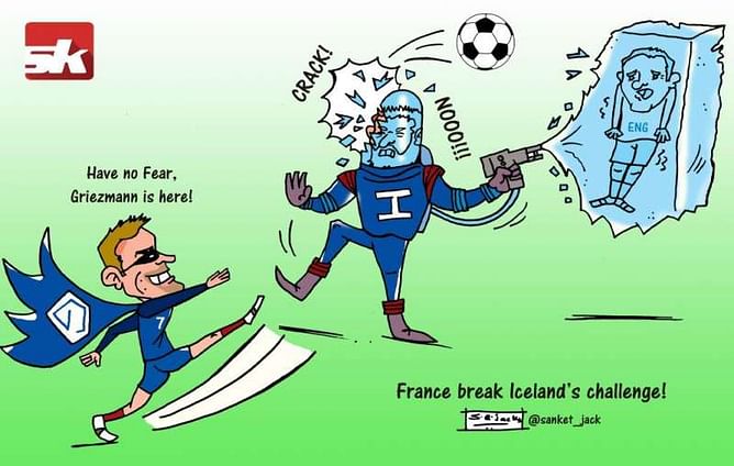 Comic: France crash Iceland's challenge!