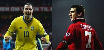 Zlatan Ibrahimovic tells Eric Cantona he doesn't want to be the 'King of Manchester', he wants to be 'God of Manchester'