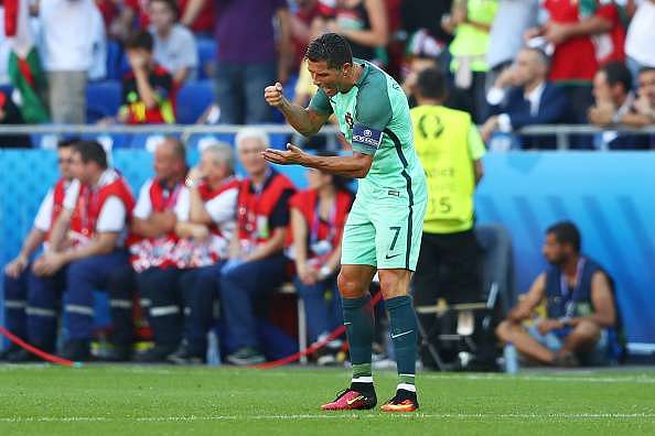 Angry Cristiano Ronaldo After Hungary Goal animated gif