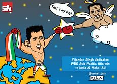 Comic: Vijender Singh dedicates win to India & Mohd Ali!